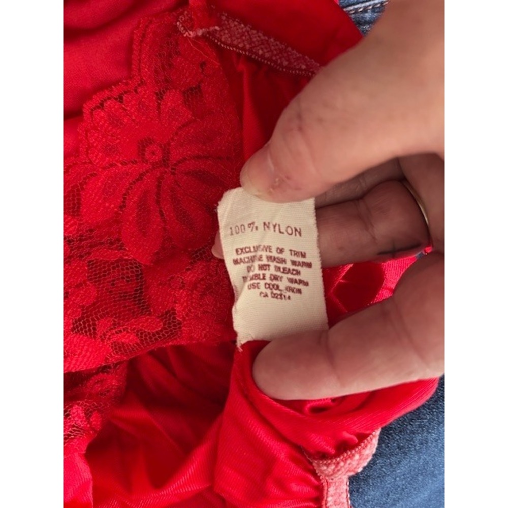 Vintage Darling body fashions Red bodysuit teddy lace lingerie size M - Picture 6 of 6